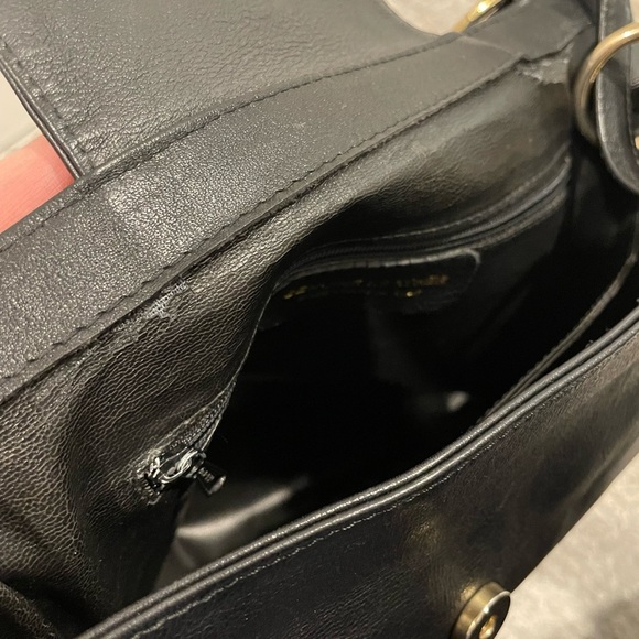 Genuine Leather Hand Made in Italy Black Shoulder Handbag Purse Bag - Picture 11 of 11